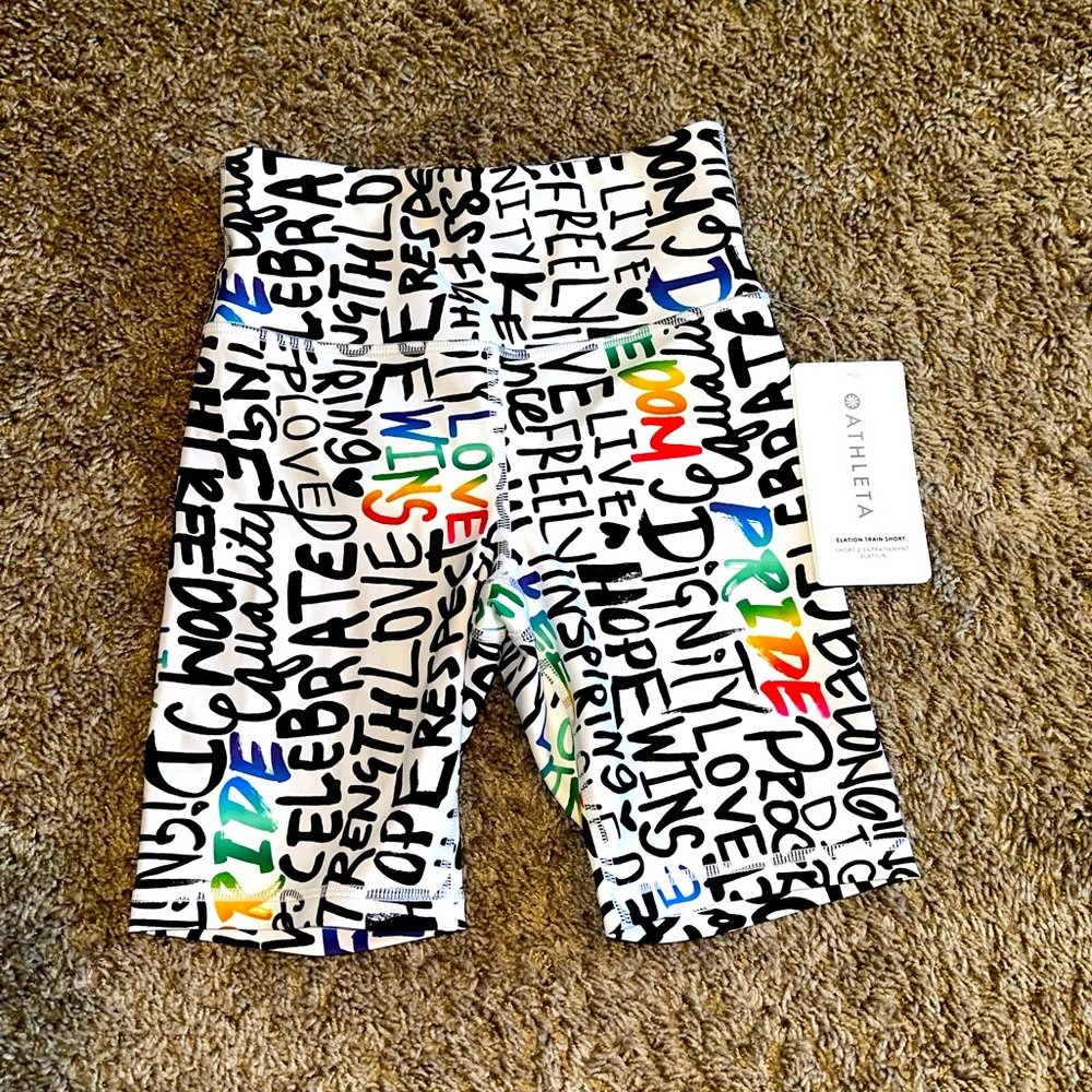 🏳️‍🌈 NWT ATHLETA PRIDE SHORTS 🏳️‍🌈